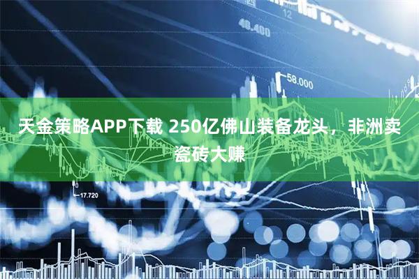 天金策略APP下载 250亿佛山装备龙头，非洲卖瓷砖大赚